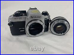 Vintage NIKON FG-20 Film Camera 35mm with50mm + Wide Angle + Tele-converter Lens