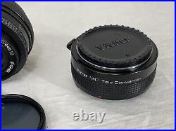 Vintage NIKON FG-20 Film Camera 35mm with50mm + Wide Angle + Tele-converter Lens