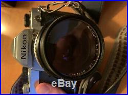 Vintage NIKON FM Film Camera SLR with 3 Lenses (2 Nikon, 1 Promastar) And Flash