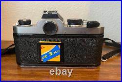 Vintage NIKON FM Film Camera w Series E 135mm & Nikkor 35mm Lens & Film ++