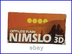 Vintage NIMSLO 3D Quadra Lens 35mm Film Camera & Flash Excellent Condition