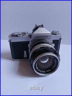 Vintage Nikkormat FS 7406602 Camera 35mm WithNikkor-S 50mm 11.4 Lens Made Japan
