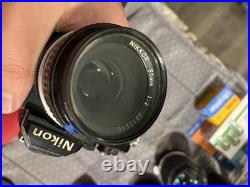 Vintage Nikon 35mm Camera Extra Lenses, Accessories and Case TESTED Vintage Nikon 35mm Camera Extra Lenses, Accessories and Case TESTED