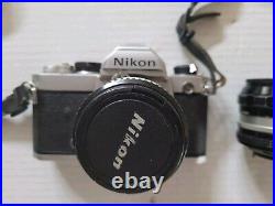 Vintage Nikon 35mm Camera With Lenses L@@K