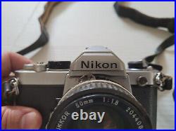 Vintage Nikon 35mm Camera With Lenses L@@K