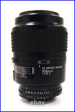 Vintage Nikon AF Micro Nikkor 105mm f/2.8D Autofocus Macro Lens 11 Repro Ratio