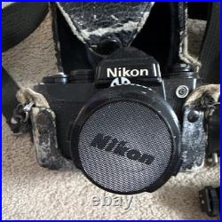 Vintage Nikon AP 35mm SLR Film Camera Black with Nikkor 50mm Lens SB-10 Flash Case Vintage Nikon AP 35mm SLR Film Camera Black with Nikkor 50mm Lens SB-10 Flash Case