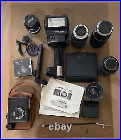 Vintage Nikon Camera Lenses And Flash Kit