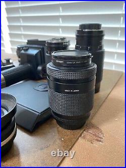 Vintage Nikon Camera Lenses And Flash Kit