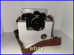 Vintage Nikon Camera Nikkor 50mm 12 Lens Japan Wooden Stand Lester A. Dine