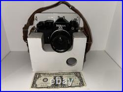 Vintage Nikon Camera Nikkor 50mm 12 Lens Japan Wooden Stand Lester A. Dine