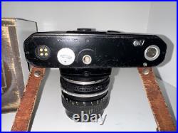 Vintage Nikon Camera Nikkor 50mm 12 Lens Japan Wooden Stand Lester A. Dine