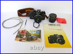 Vintage Nikon EM 50mm 1.8 Lens 35mm Film Camera Bundle