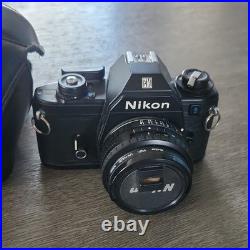 Vintage Nikon EM Black SLR Film Camera with Nikon Lens and Case