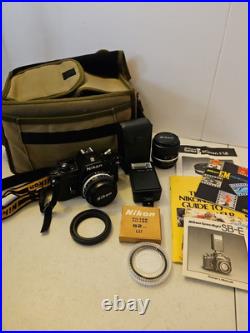 Vintage Nikon EM Camera With Accessories Lens & Camera Bag