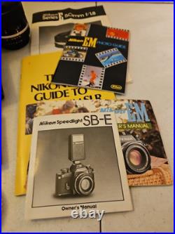 Vintage Nikon EM Camera With Accessories Lens & Camera Bag