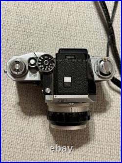 Vintage Nikon F 35mm Film Camera with Nikkor 50mm Lens + Case Working Shutter