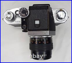 Vintage Nikon F Camera Photomic FTn Metering Prism Micro-Nikkor 55mm 12.8 Lens