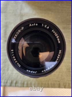 Vintage Nikon F Kit with 3 Lenses and light meter Mirror Stuck / Needs Service