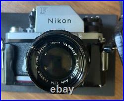 Vintage Nikon F Photomic SLR Camera with Nikkor-S 50mm Lens Working Condition