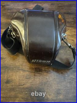 Vintage Nikon F camera with a NIKKOR-S Auto 11.2 f=55mm lens & Leather Case