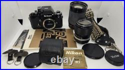 Vintage Nikon F2 Photomic DP-1 35mm SLR Camera Lot with 43-86mm & 28-200mm Lens