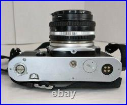 Vintage Nikon FE Camera, With Vivitar Nikon E series 50 mm Lens, Untested As-is