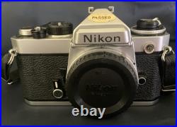 Vintage Nikon FE Manual 35 MM Film Camera 2 Lens 2 Flash & Cloth Case