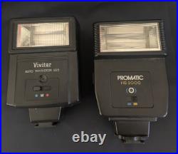 Vintage Nikon FE Manual 35 MM Film Camera 2 Lens 2 Flash & Cloth Case