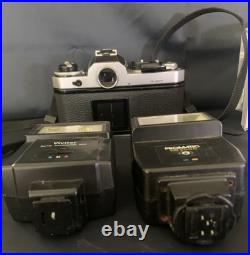 Vintage Nikon FE Manual 35 MM Film Camera 2 Lens 2 Flash & Cloth Case