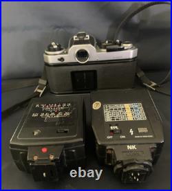 Vintage Nikon FE Manual 35 MM Film Camera 2 Lens 2 Flash & Cloth Case