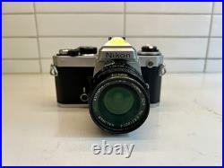 Vintage Nikon FE SLR Manual 35 MM Film Camera w 28mm 12.8 Kalimar Lens