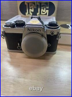 Vintage Nikon FE Silver SLR 35mm Film Camera Body