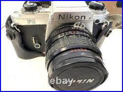 Vintage Nikon FG 35mm SLR Camera Outfit Lot with Lenses Sunpak & Accessories WORKS