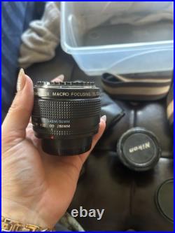 Vintage Nikon FG Camera With Lenses Untested