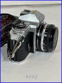 Vintage Nikon FG Camera With Vivitar Zoom LENS Works Good (Untested With Film)