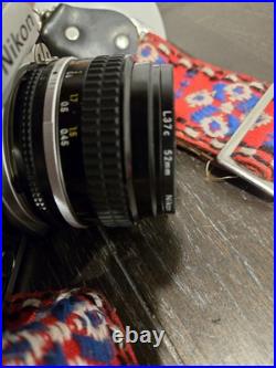 Vintage Nikon FM 35mm Film Camera with Nikkor 50mm f/1.8 Lens & Custom Strap C
