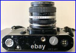 Vintage Nikon FM 35mm SLR Film Camera 50mm Nikkor Lens Hoya 52mm Skylight Filter