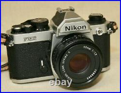 Vintage Nikon FM2 35mm Film Camera, SeriesE 50mm Lens, Lowe-Pro Case, Neck Strap