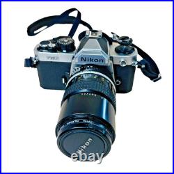 Vintage Nikon FM2 Film Camera W 135mm Lens Untested