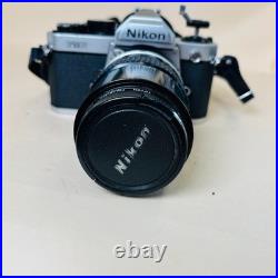 Vintage Nikon FM2 Film Camera W 135mm Lens Untested