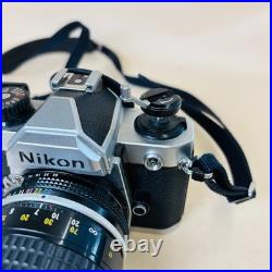 Vintage Nikon FM2 Film Camera W 135mm Lens Untested