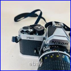 Vintage Nikon FM2 Film Camera W 135mm Lens Untested