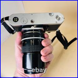 Vintage Nikon FM2 Film Camera W 135mm Lens Untested