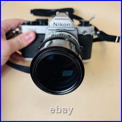 Vintage Nikon FM2 Film Camera W 135mm Lens Untested
