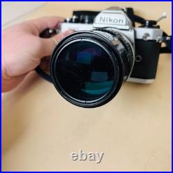 Vintage Nikon FM2 Film Camera W 135mm Lens Untested