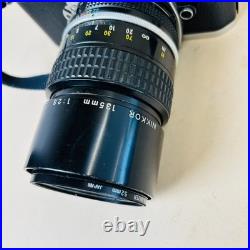 Vintage Nikon FM2 Film Camera W 135mm Lens Untested