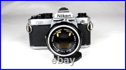 Vintage Nikon FM2 Silver 35mm SLR Film Camera Nikkor-S 50mm f1.4 Lens 4 Restorat