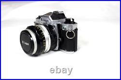 Vintage Nikon FM2 Silver 35mm SLR Film Camera Nikkor-S 50mm f1.4 Lens 4 Restorat