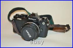 Vintage Nikon FM2 with 52mm lens UV filter and camera bag